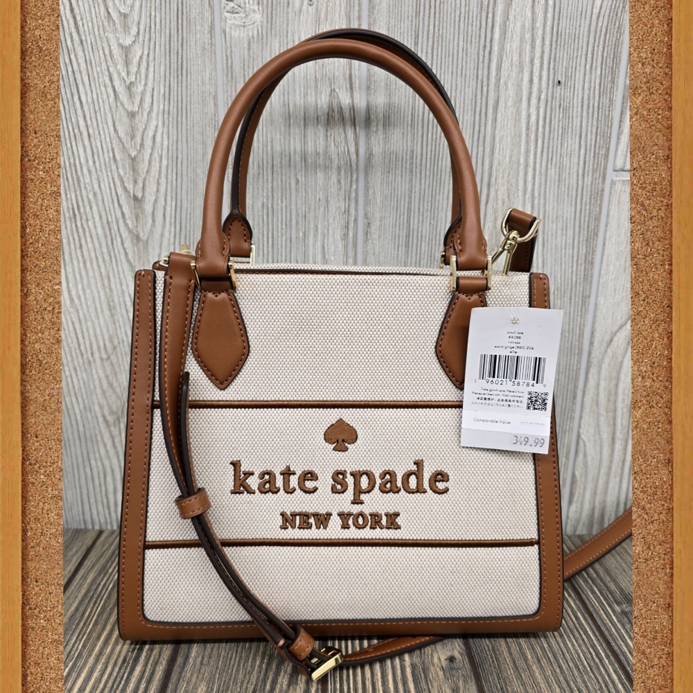KK098 Kate Spade Ellie Tote Canvas Beige